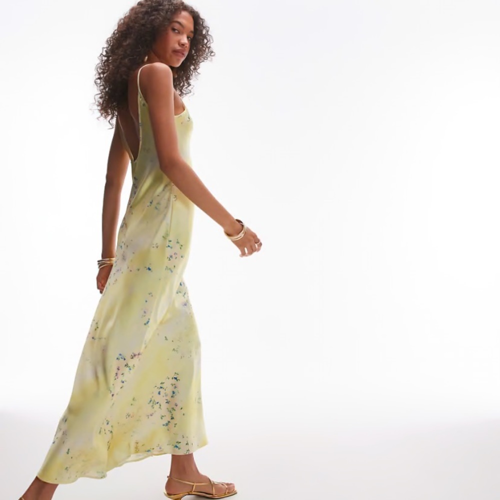 Topshop Satin Maxi Dress